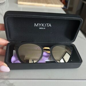 MYKITA Black and Gold Sunglasses, handmade Germany.